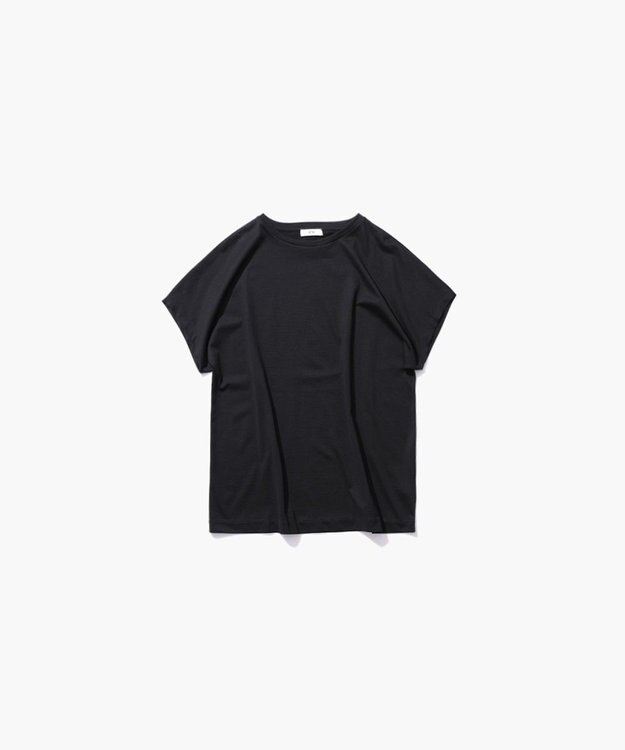 ATON SUVIN 60/2 | キャップスリーブTシャツ BLACK