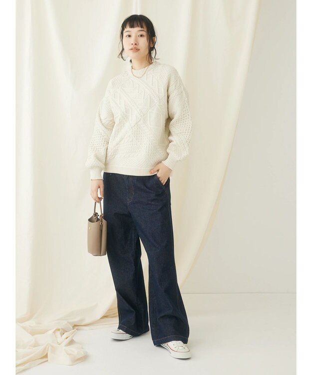 CRAFT STANDARD BOUTIQUE リサイクルポリエステルパッチワークプルオーバー Ivory