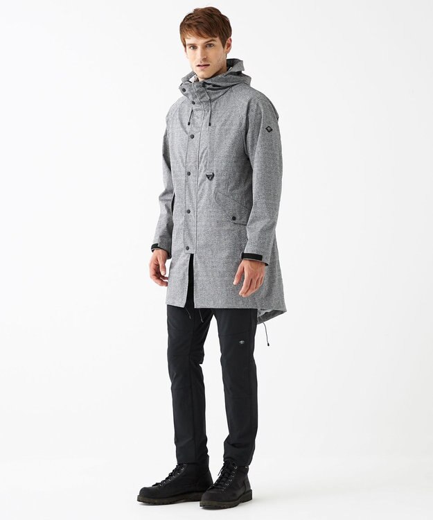JOSEPH ABBOUD MOUNTAIN 【UNISEX】ホットピアスラブジャガードカモ コート ライトグレー系