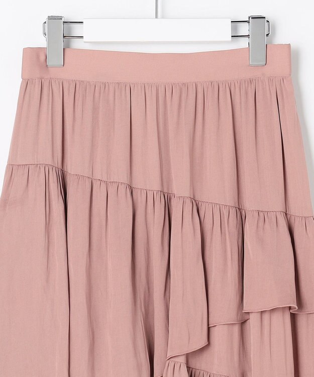 Feroux アシンメトリーティアード スカート ピンク系