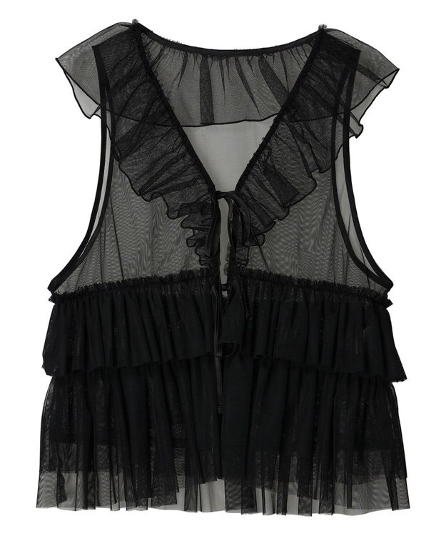 earth music&ecology チュールベスト Black