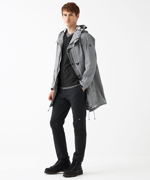 JOSEPH ABBOUD MOUNTAIN 【UNISEX】ホットピアスラブジャガードカモ コート ライトグレー系