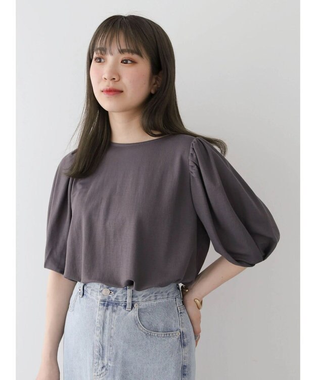 Green Parks 袖ボリュームカノコプルオーバー Gray