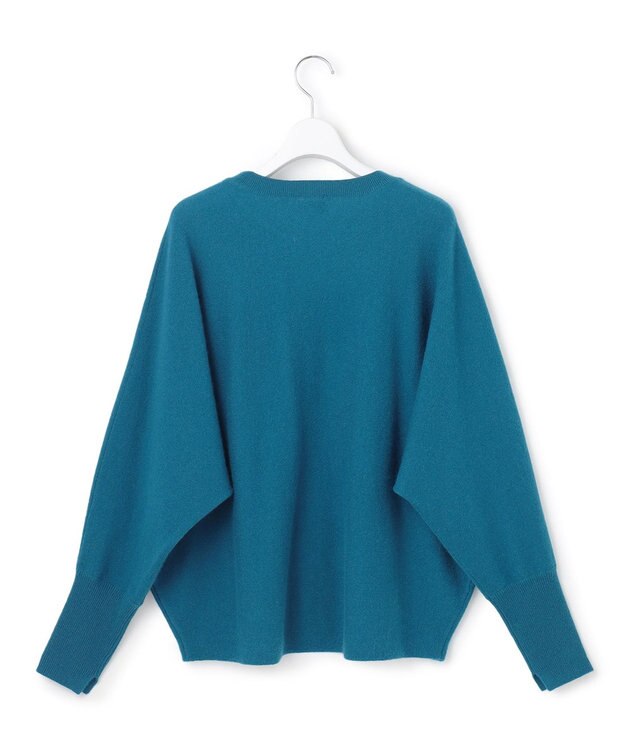 23区 【洗える】ピュアカシミヤ ドルマンスリーブ ニット ターコイズブルー系