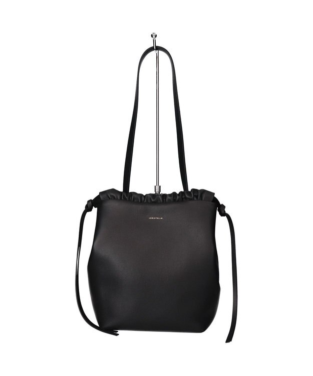 INTER-CHAUSSURES 【LORISTELLA】ソフトレザー巾着バッグ ブラック