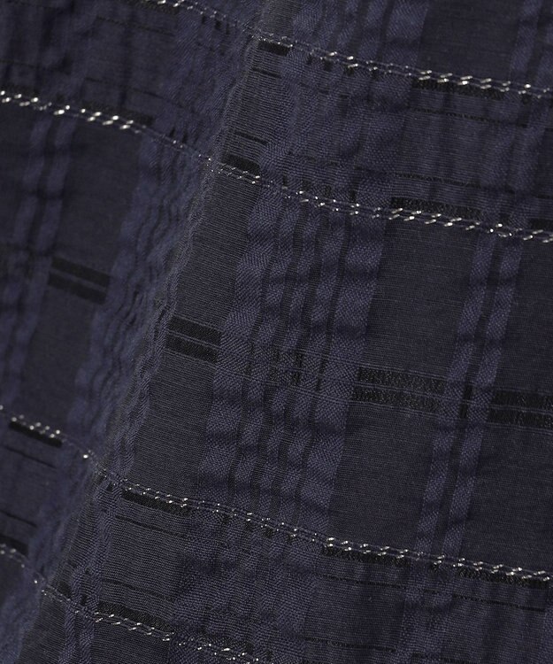 組曲 S ラメシアーチェック ワンピース ネイビー系3