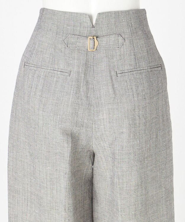 23区 【GOLD LABEL】ウールリネン ワイドパンツ グレー系