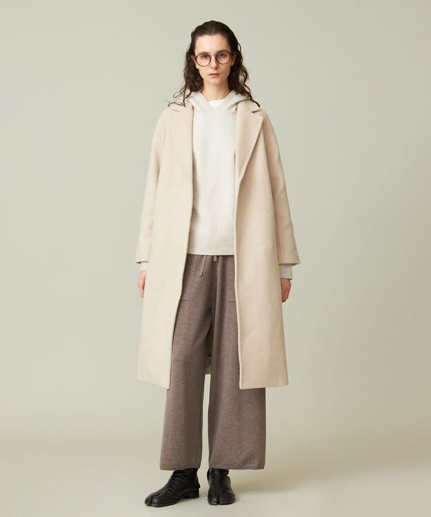 J.PRESS YORK STREET 【UNISEX】ウールカシミヤ フーディーニット ベージュ系