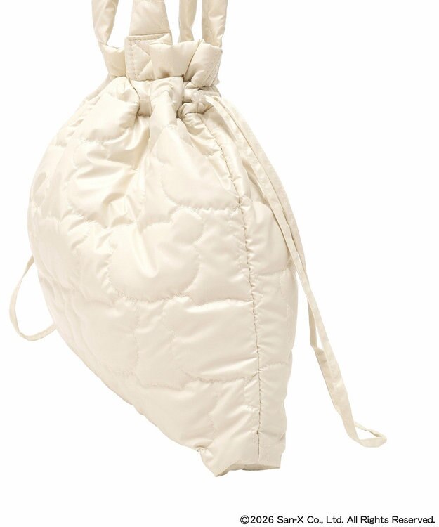 earth music&ecology 【予約】リラックマ×earth シルエットキルトトートバッグ アイボリー