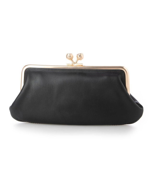 UNBILLION perche フラグメントケース付きアンティーク調ガマグチ長財布 ブラック