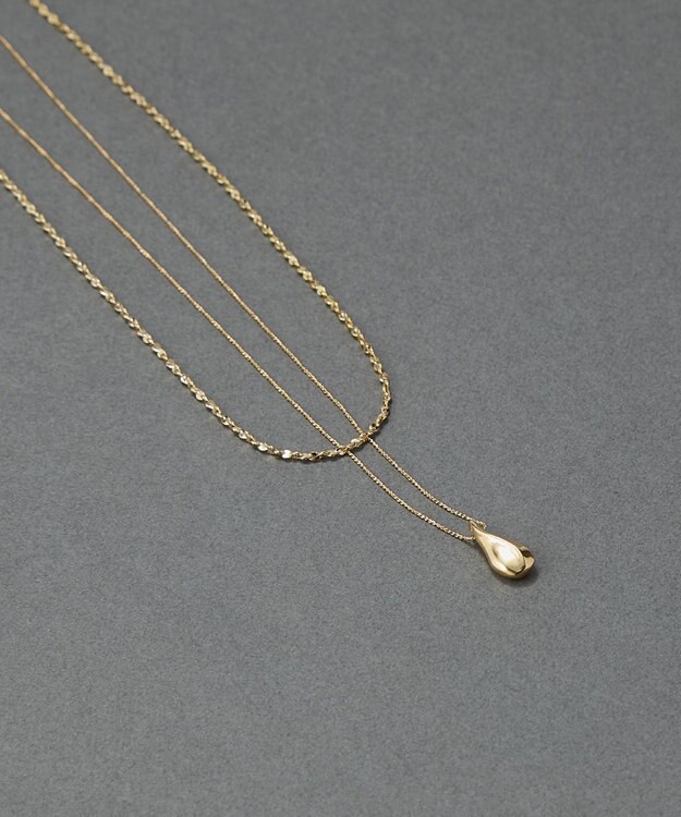 Phoebe 【金属アレルギー対応】レイヤードドロップロングネックレス ゴールド