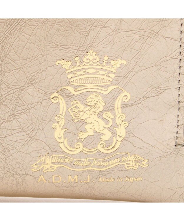 A.D.M.J. 【牛革】クラックメタル/イタリアンレザーオーガナイザーパース オロ　マット