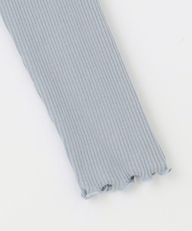 組曲 KIDS 【150-160㎝】リブリボン トップス サックスブルー系