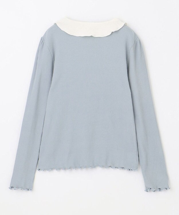 組曲 KIDS 【150-160㎝】リブリボン トップス サックスブルー系