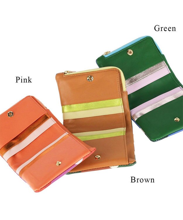 tsumori chisato CARRY くもネコチェック 財布 折り財布 ミニ財布 ブラウン