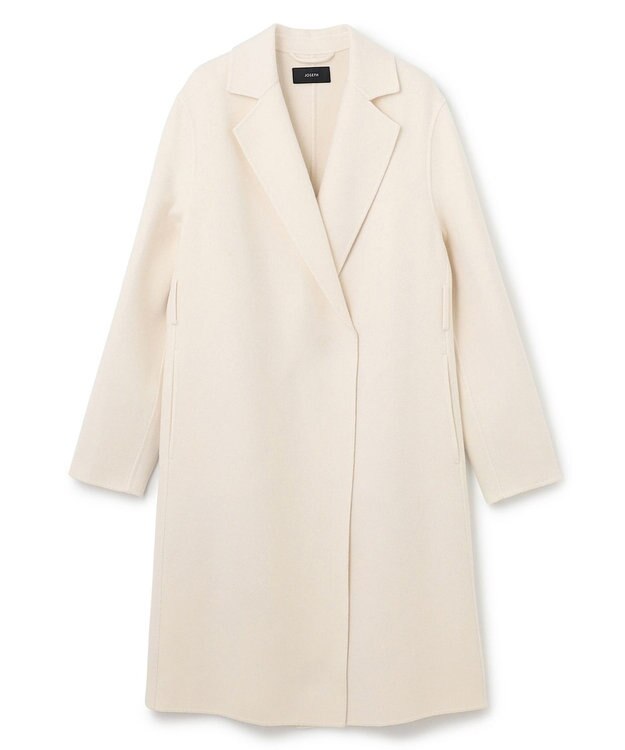 JOSEPH 【FOUNDATIONS】ダブルフェイスカシミヤ　ラップコート Ivory