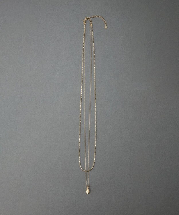 Phoebe 【金属アレルギー対応】レイヤードドロップロングネックレス ゴールド