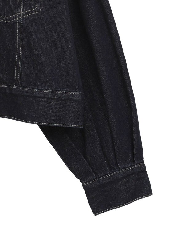 earth music&ecology ショートジップデニムジャケット Indigo