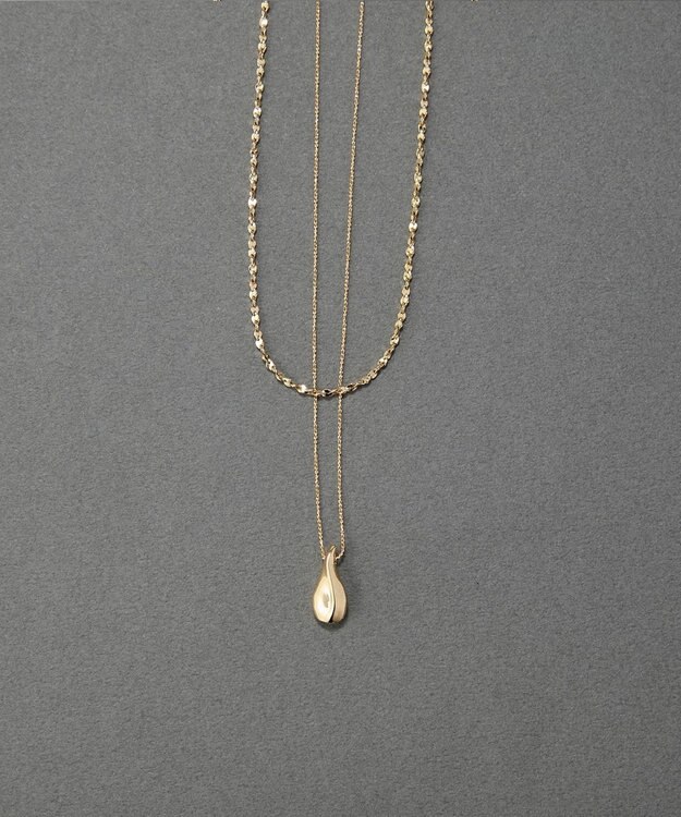 Phoebe 【金属アレルギー対応】レイヤードドロップロングネックレス ゴールド