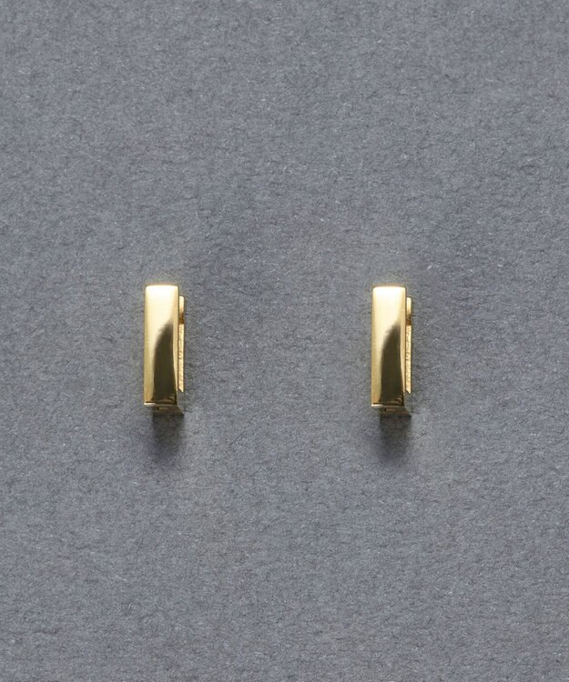 Phoebe 【金属アレルギー対応】ストレートスクエアフープピアス　ゴールド/サージカルステンレス ゴールド