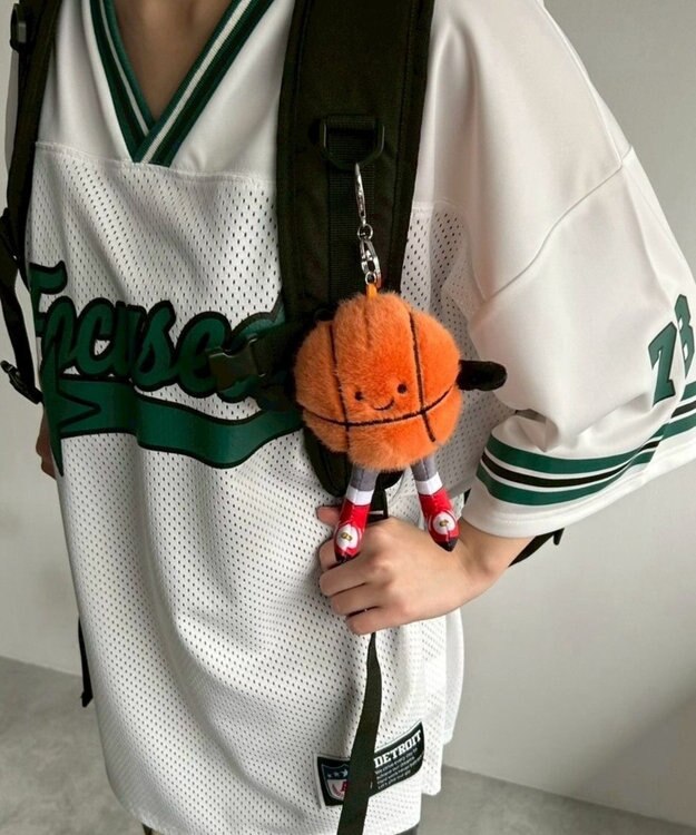 WEGO スポーツぬいぐるみキーホルダー オレンジ