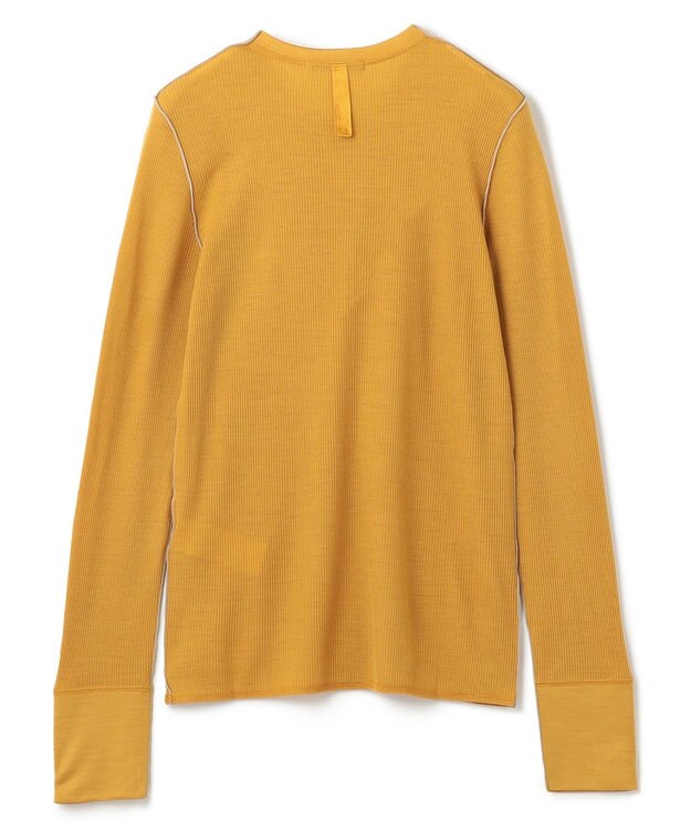 BEIGE， 【洗える・GISELe 10月号掲載】FORD / ウール配色メローヘンリーネックカットソー Mustard