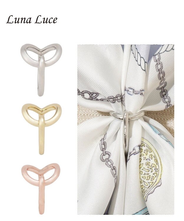 MOONBAT Luna Luce(ルナルーチェ)スカーフリング バックルモチーフ お手持ちのスカーフを通すだけ ギフト シルバー