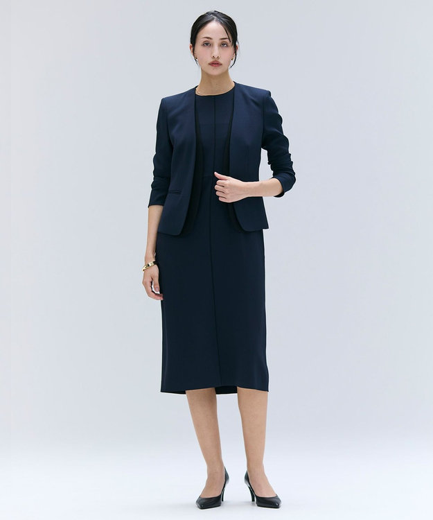 BEIGE, 【洗える・VERY NaVY 11月号掲載】CINDY / ダブルカラージャケット Navy x Black