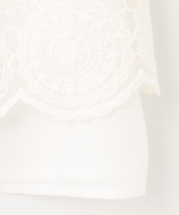 ANY SIS 【洗える】レイヤードレース ブラウス オフホワイト