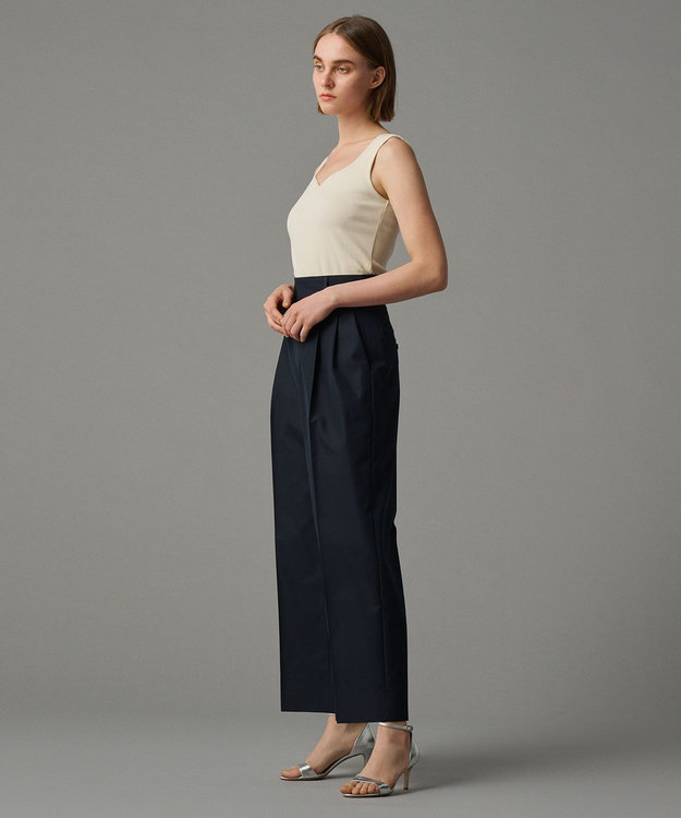 uncrave 【撥水・花粉防止・洗濯機洗い可】クリアツイル ワイドパンツ（uncrave STANDARD） ネイビー