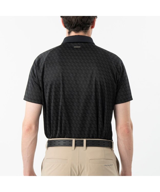 ZERO HALLIBURTON モノグラム柄 ポロシャツ ZHG-M6S8  85195 ブラック