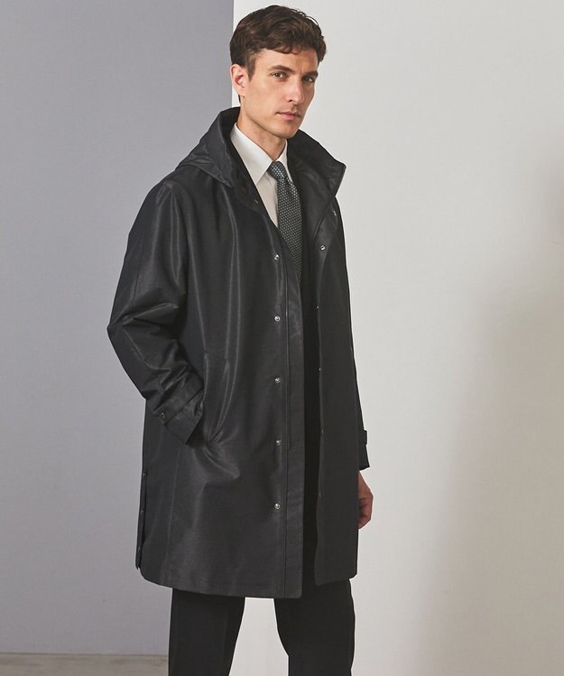 GOTAIRIKU 【シーンレスに対応】ブライトシャンブレーミリタリーパーカ コート ブラック系8