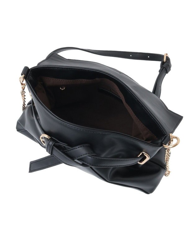 YECCA VECCA ベルトデザインチェーンバッグ Black