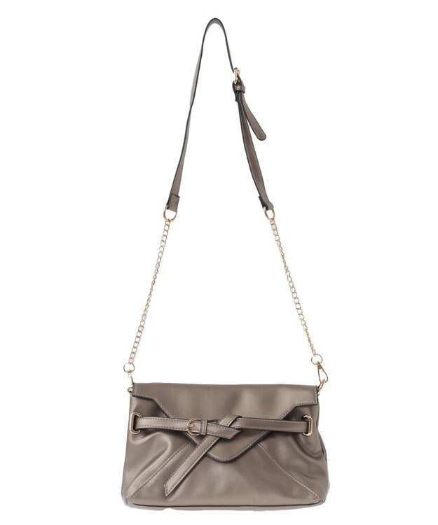 YECCA VECCA ベルトデザインチェーンバッグ Black