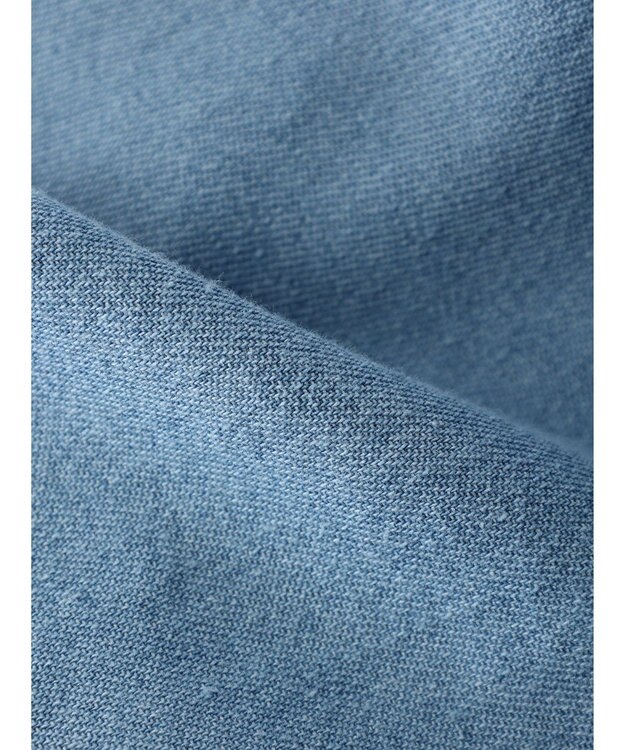 earth music&ecology ラッフル前開きデニムワンピース Light Indigo