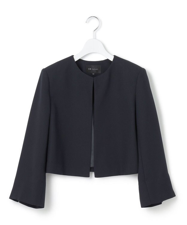 23区 L 【APPLAUDIR】バックサテンジョーゼット ジャケット ネイビー系