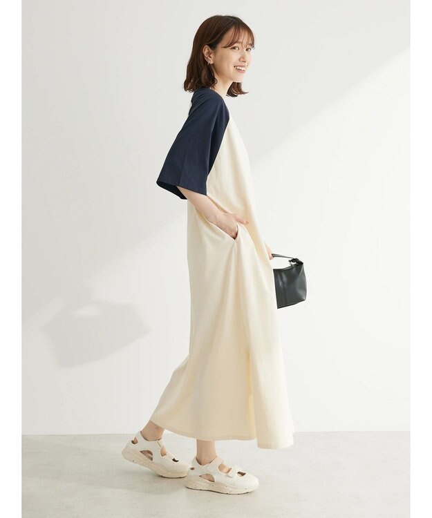 Green Parks ・ＳＵＧＡＲ　ＳＰＯＯＮ　ハイショクラグランワンピース Navy