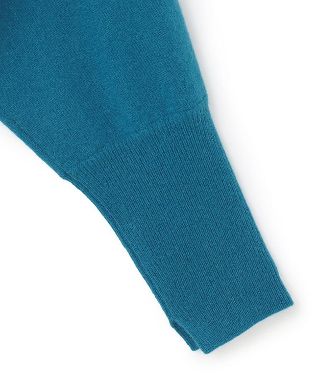 23区 【洗える】ピュアカシミヤ ドルマンスリーブ ニット ターコイズブルー系