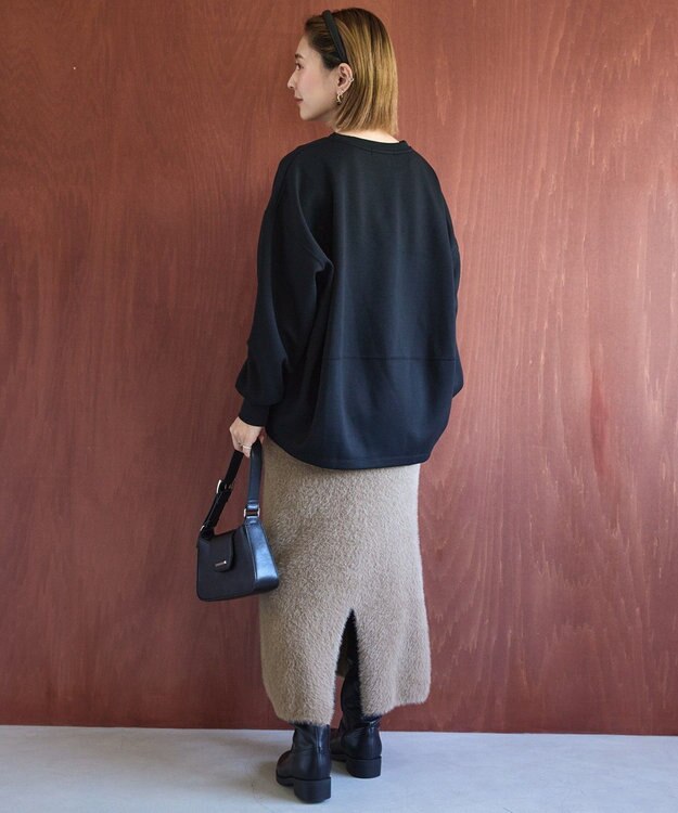 AMERICAN HOLIC シャギーニットナロースカート Brown