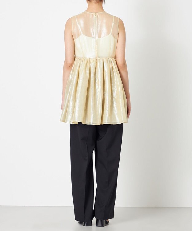 NAVE 【Nave・シアー素材】ラメボイル ブラウス アイボリー系