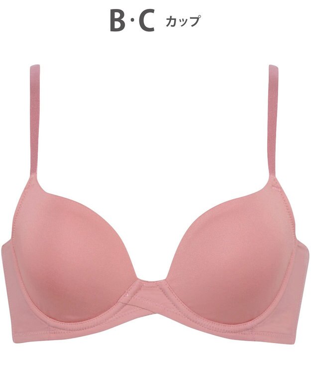 WACOAL ブラジャー 【EverChic】 モールドカップ Ｔシャツブラ 背中に段差がつきにくい サイズや体型特徴に合わせた設計 レディース BRB494 /ワコール ストロベリー