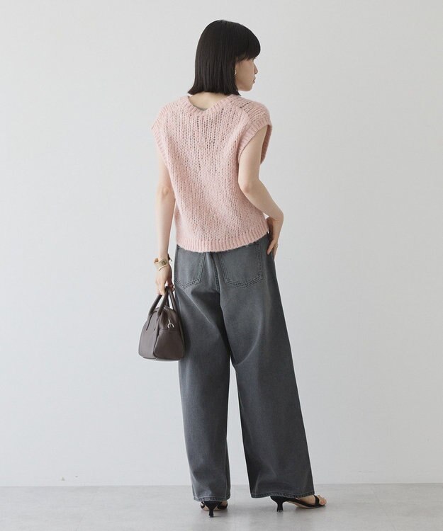 AMERICAN HOLIC 【選べる丈】甘編みニットベスト Salmon Pink