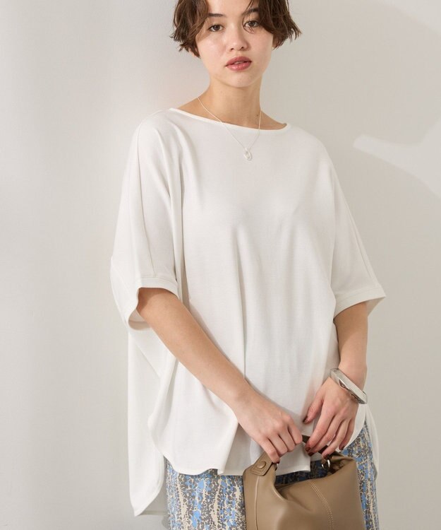 AMERICAN HOLIC 【接触冷感】スムースニュアンスロングプルオーバー Off White