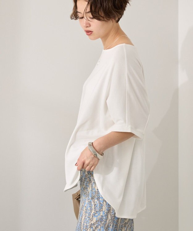 AMERICAN HOLIC 【接触冷感】スムースニュアンスロングプルオーバー Off White