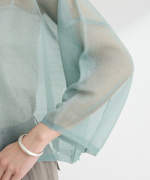 Green Parks ・ＥＬＥＮＣＡＲＥ　ＤＵＥ　ラメシアーニットプルオーバ Green