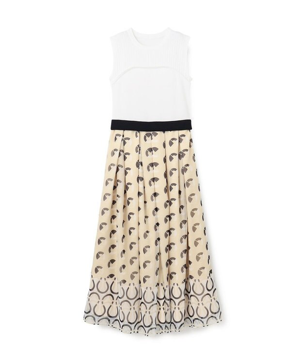 GRACE CONTINENTAL マリンニットワンピース ホワイト