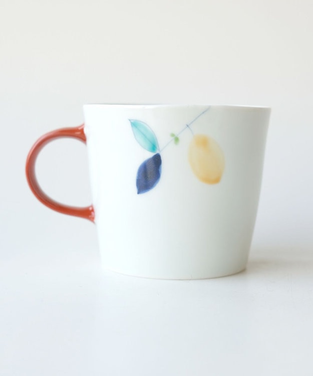 たち吉 【たち吉】彩レモン マグ（赤）〈1個〉 有田焼 ホワイト×レッド