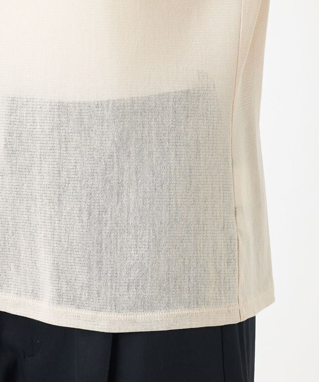 23区 L 【GOLD LABEL】ファインストレッチチュール シアーカットソー サンドベージュ系