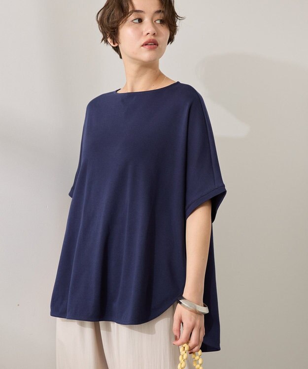 AMERICAN HOLIC 【接触冷感】スムースニュアンスロングプルオーバー Navy