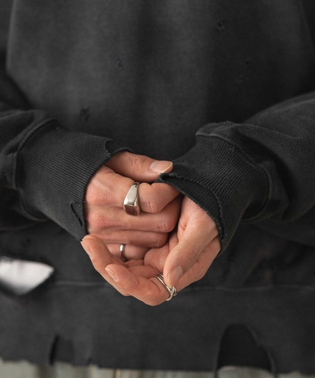 WEGO ショートダメージプルオーバー ブラックその他